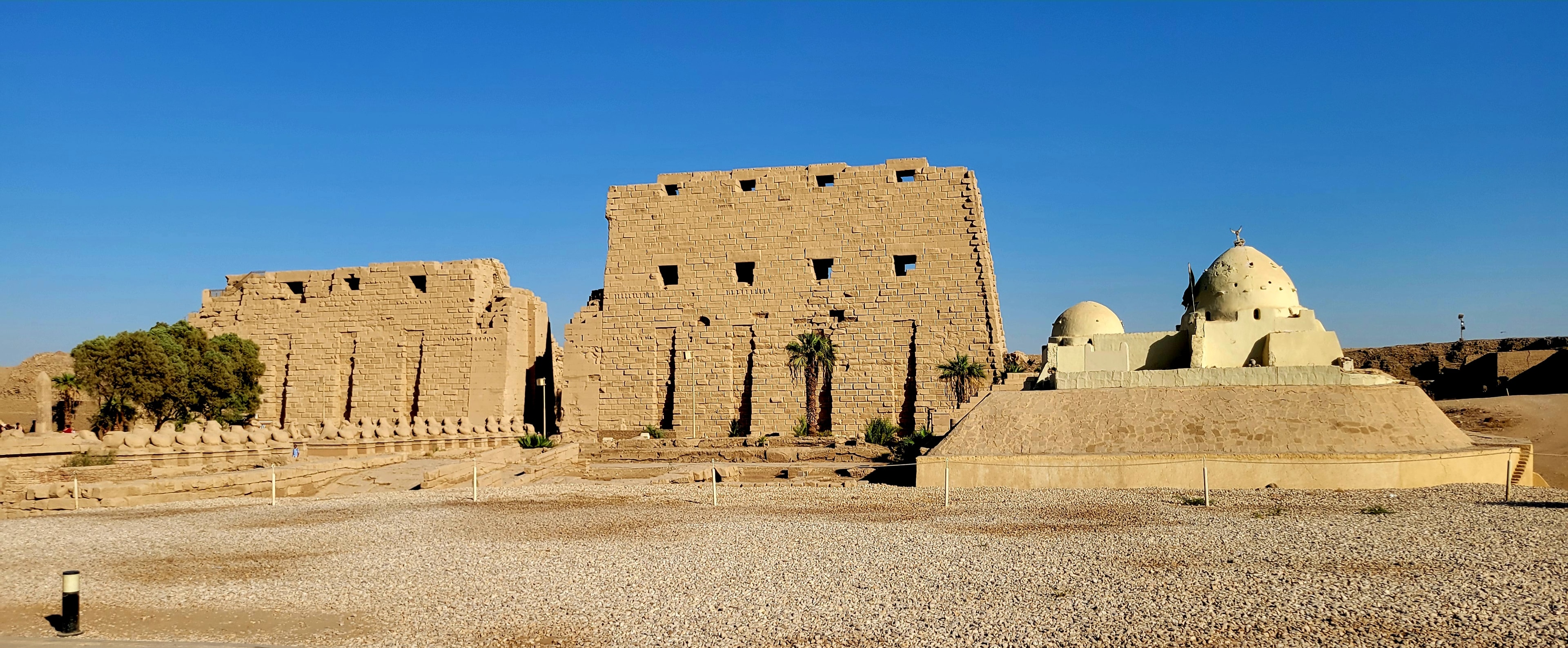 Wide view of the Karnak Temple complex in Luxor